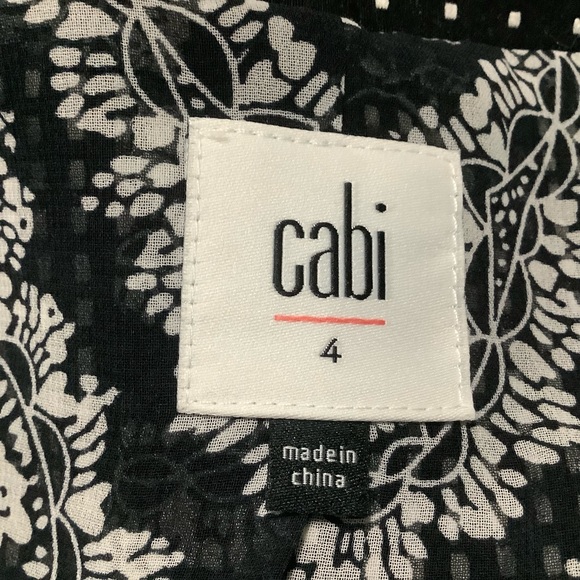 CAbi Jacket Black & White Polka Dot w/ Ribbon Size 4 - Picture 7 of 8